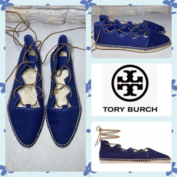 NIB MSRP $250 Tory Burch Sonoma Gillie Espadrilles Women's Size 7.5 - Picture 1 of 7